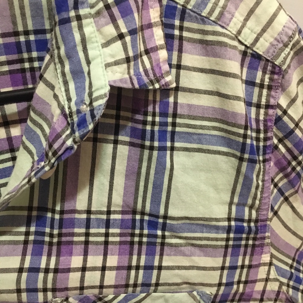 American Eagle “Boyfriend Shirt” colorful flannel - Picture 3 of 5